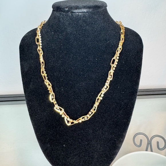 NWT Ettika Double Interlocking Gold Chain Link Necklace - Picture 2 of 6